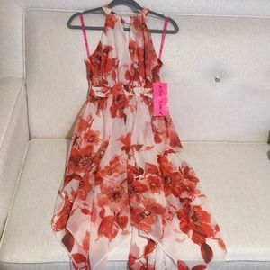 Red flowers Betsy Johnson new dress